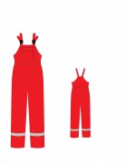 Полукомбинезон женский  ЗМи, часть костюма, (пр-во,красный)  