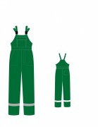 Полукомбинезон женский  ЗМи, часть костюма, (пр-во,зеленый)  